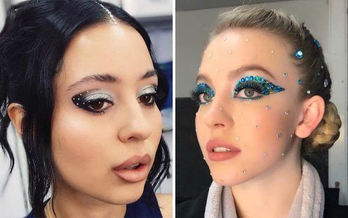 tendencias de maquillaje de otoño brillos