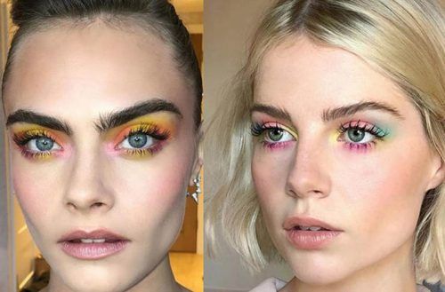 tendencias de maquillaje de otoño tonos neón